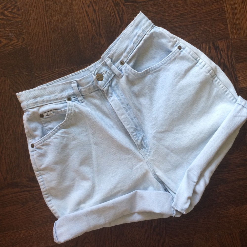 Vintage Denim Shorts Light High Waisted Shorts - Picture 3 of 8